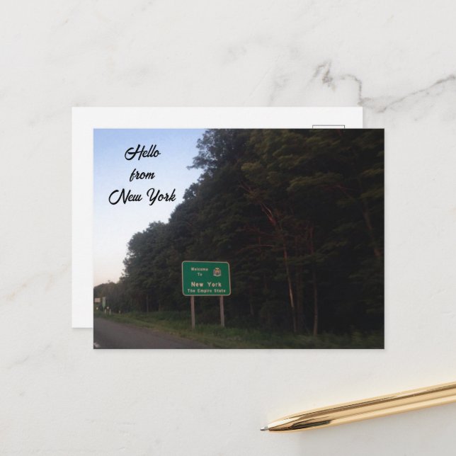 CARTÃO POSTAL BEM-VINDO AO ESTADO DE NOVA IORQUE (Frente/Verso In Situ)