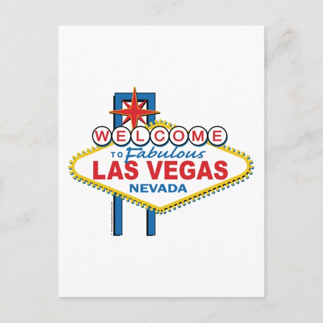 Cartão Postal Bem-vindo ao Fabuloso Las Vegas (Frente)