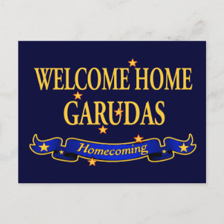Cartão Postal Bem-vindo ao Home Garudas