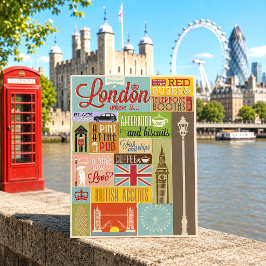 Cartão Postal Bem-vindo ao Londres Vintage
