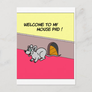 Cartão Postal Bem-Vindo Ao Meu Pad De Mouse