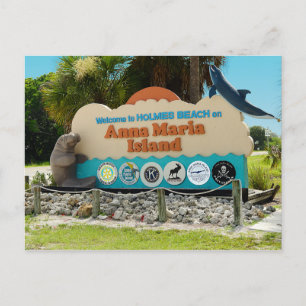 Cartão Postal Bem-vindo ao Sinal da Ilha Anna Maria