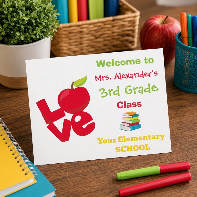 Cartão Postal Bem-vindo de Volta à Escola (Criador carregado)