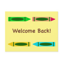 Bem-vindo de volta à escola personalizada Crayon