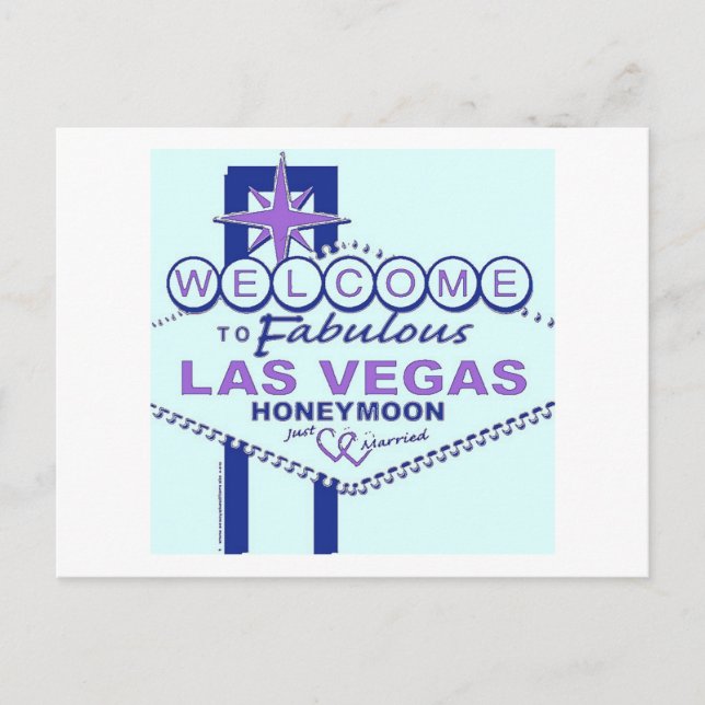 Cartão Postal Bem-vindos à Lua de mel de Las Vegas (Frente)