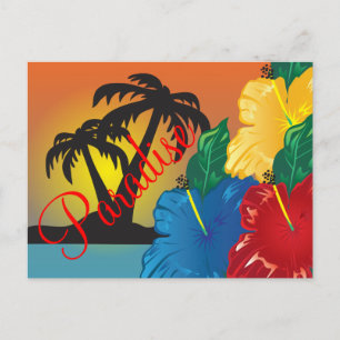 Cartão Postal Bem-vindos a um belo paraíso tropical