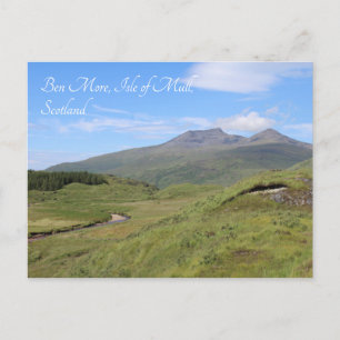 Cartão Postal Ben More Mountain, Ilha de Mull, Escócia