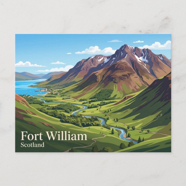 Cartão Postal Ben Nevis Escócia (Frente)