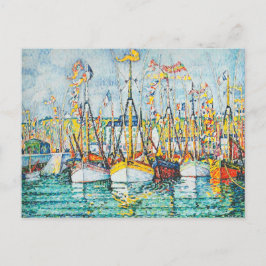 Cartão Postal Bênção da frota atuneira de Groix por Paul Signac