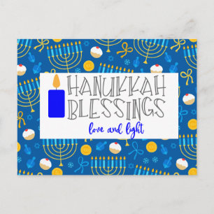 Cartão Postal Bênçãos de Hanukkah