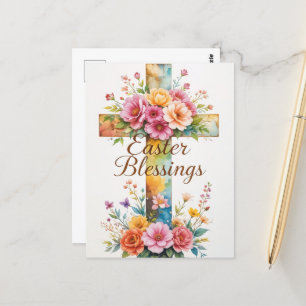 Cartão Postal Bênçãos entre Páscoas e Florais