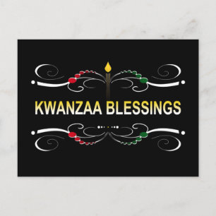 Cartão Postal bênçãos sofisticadas de kwanzaa