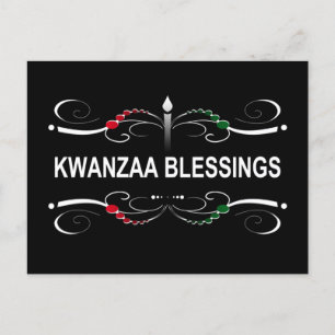 Cartão Postal bênçãos sofisticadas do kwanzaa