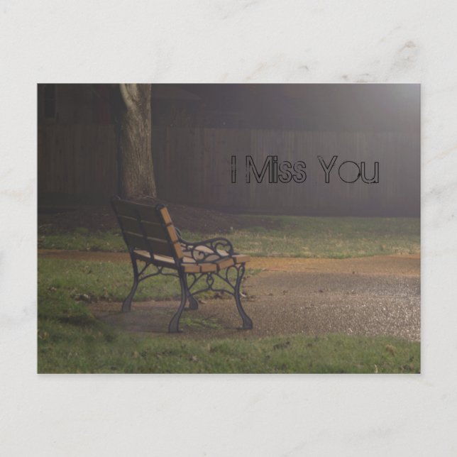 Cartão Postal Bench à noite (Frente)