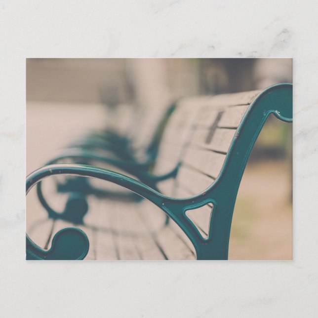 Cartão Postal Bench do Parque Francês (Frente)