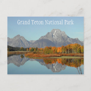 Cartão Postal Bend Oxbow, Monte Moran Refletimento Grand Teton N