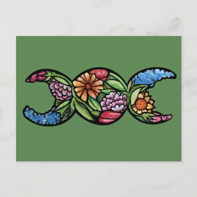 Cartão Postal "Bendita Seja" Flor da Tríplice Lua   (Frente)