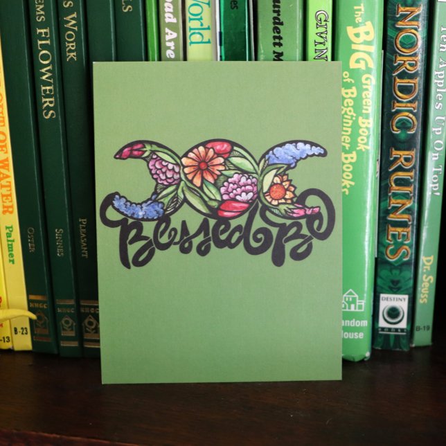 Cartão Postal "Bendita Seja" Flor Tripla Lua (Criador carregado)
