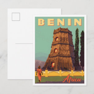 Cartão Postal Benim África Viagens Antigas 