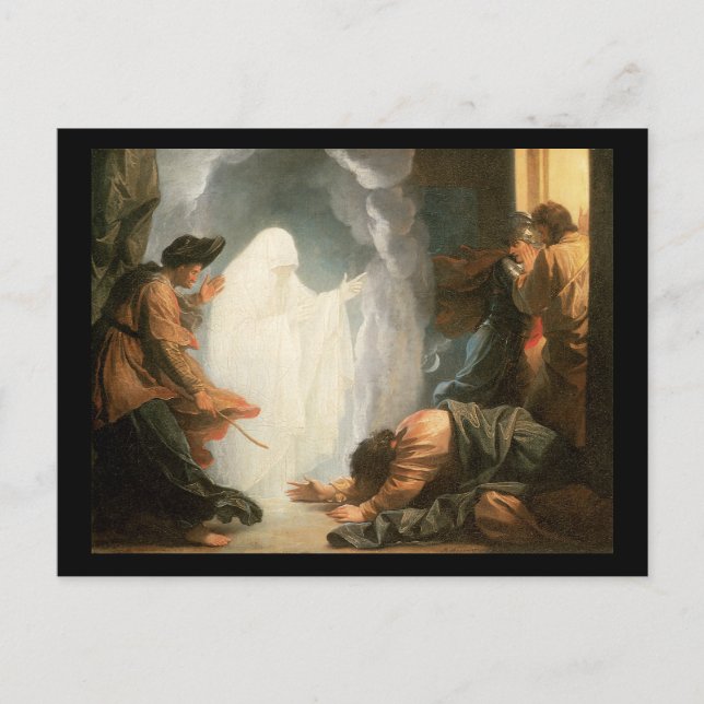 Cartão Postal Benjamin West Saul e a bruxa de Endor (Frente)