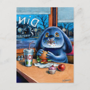 Cartão Postal Benny Blue - Cartão-postal do jantar