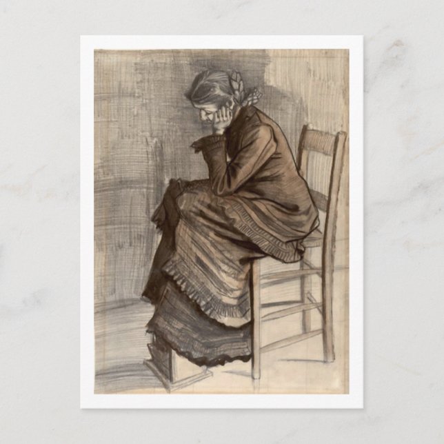 Cartão Postal Bent Figure of a Woman, Vincent van Gogh (Frente)