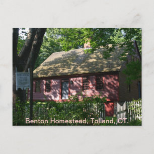 Cartão Postal Benton Homestead, Tolland, CT.