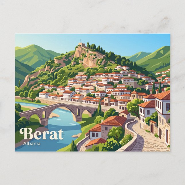Cartão Postal Berat, Albânia (Frente)