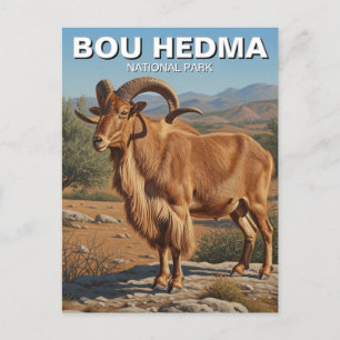 Cartão Postal Berçário no Parque Nacional de Bou Hedma, Tunísia