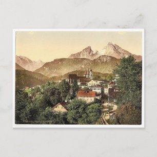 Cartão Postal Berchtesgaden com Waltzmann, Alta Baviera, Germa