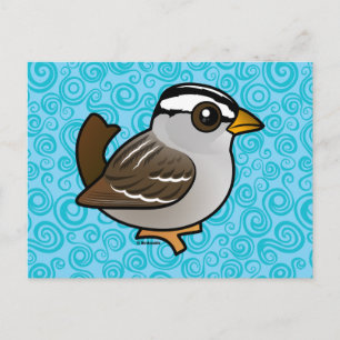 Cartão Postal Berdorable White Sparrow