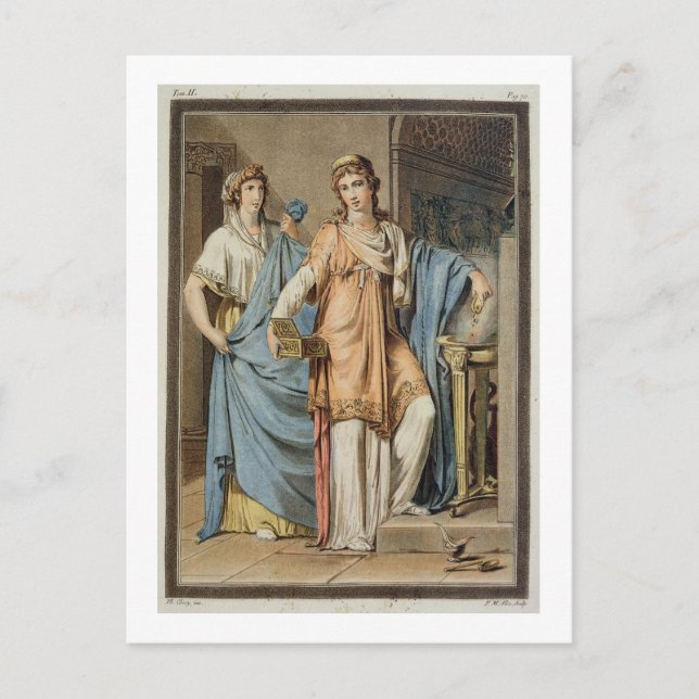 Cartão Postal Berenice, fantasia de "Berenice", por Jean Racine, (Frente)