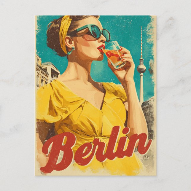 Cartão Postal Berlim anos 50 retrô (Frente)
