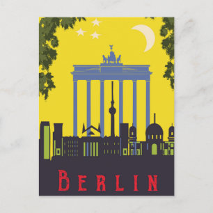Cartão Postal Berlim, brandenburg gate, Alemanha
