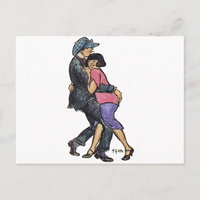 Cartão Postal Berlim Dancers no início da década de 1900 (Frente)