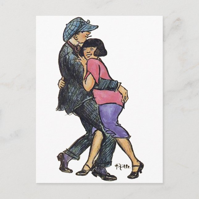 Cartão Postal Berlim Dancers no início da década de 1900 (Frente)