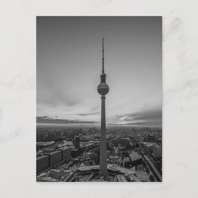 Cartão Postal Berlim Negra e Branca no inverno (Frente)