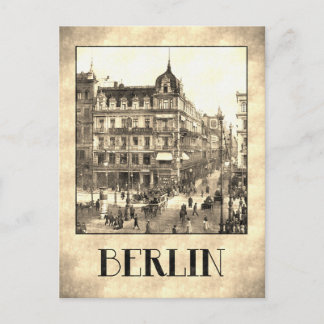 Cartão Postal Berlim retro antigo Unter den Linden grungy