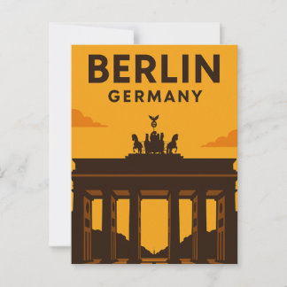 Cartão Postal Berlin Alemanha Branden Viagem Art Vintage