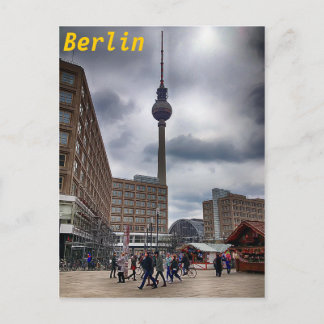 Cartão postal Berlin Alexanderplatz Fernsehturm