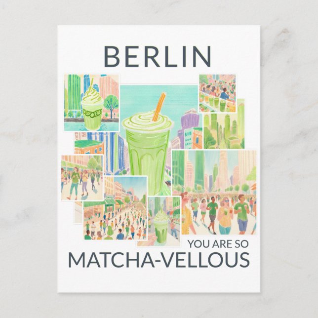 Cartão Postal Berlin (deine Stadt), You Are So Matcha-vellous, (Frente)