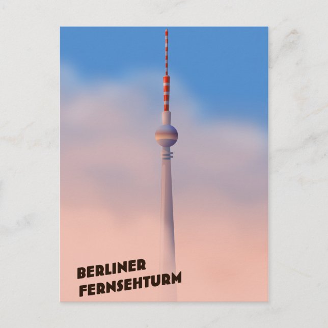 Cartão Postal Berliner Fernsehturm ,Torre de Berlim (Frente)