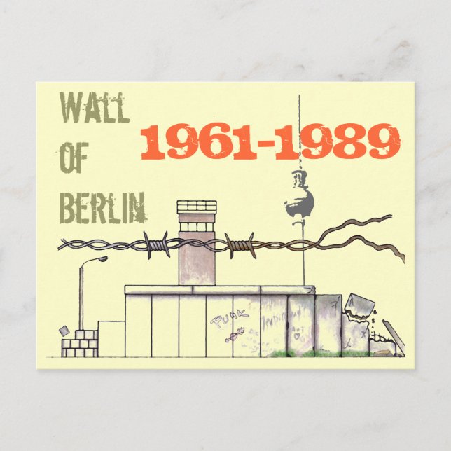 Cartão Postal Berliner Mauer Design (Frente)