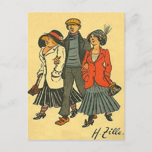 Cartão Postal Berliners - Zille - Vintage Motive (Frente)