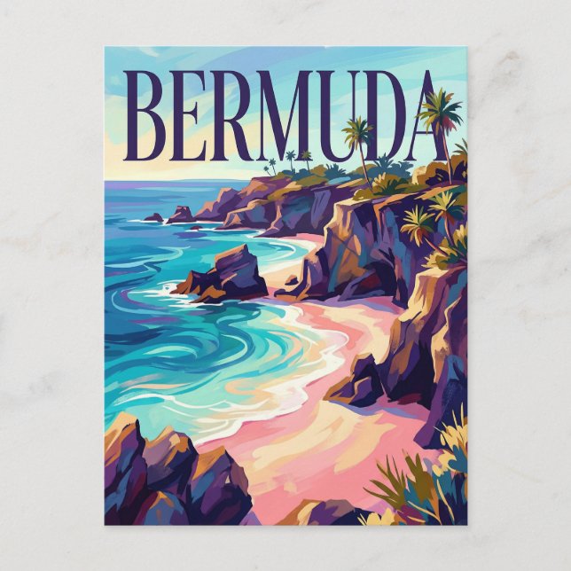 Cartão Postal Bermuda Costa Sul Bermuda (Frente)