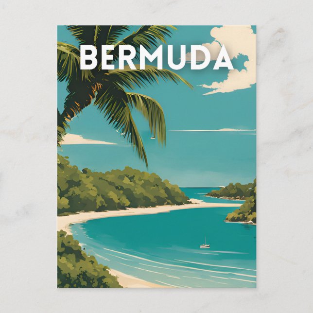 Cartão Postal Bermuda Viagem (Frente)