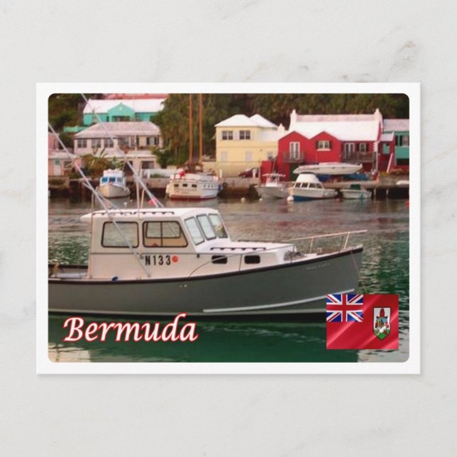 Cartão Postal Bermudas - Aldeia de Tração - (Frente)