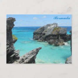 Cartão Postal Bermudas Blue Ocean Rocky Beach Viagem Photo