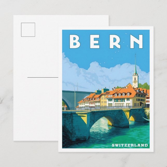Cartão Postal Bern Switzerland Vintage Travel  (Frente/Verso)