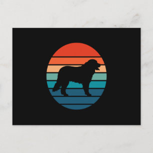 Cartão Postal Bernese Mountain Dog Retro